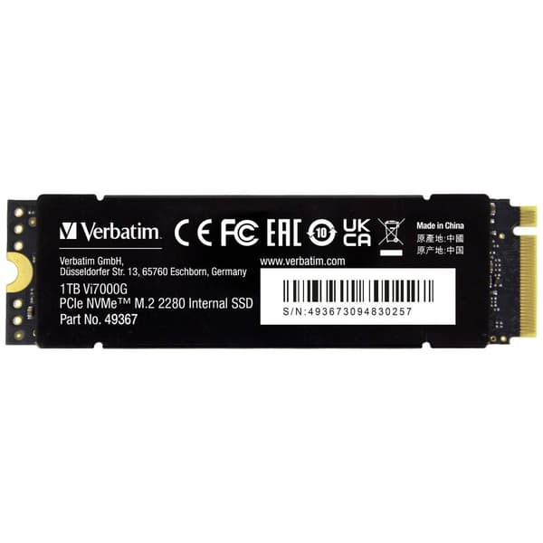 Verbatim Vi7000 1 TB Intern NVMe/PCIe M.2 SSD PCIe 4.0 x4 Box 49367