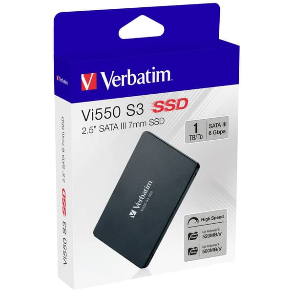 Verbatim VI550 S3 1 TB SSD-Hårddisk 2.5 SATA 6 Gb/s Box 49353