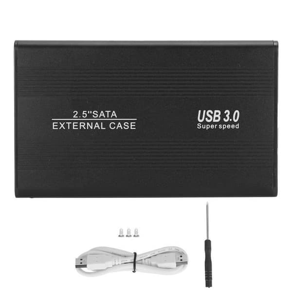 Tbest SATA 2 Box 2,5 tums hårddiskhölje SATA Externt hölje USB 3.0 Ultrasnabb mobil hårddiskhölje