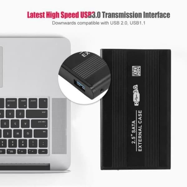 AS12256-ARAMOX extern hårddiskhölje 2,5 tum SATA USB 3.0 mobil hårddiskhölje aluminiumhölje