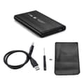 Miniatyrbild 2 av 2: Externt hårddiskhölje Usb 30 Sata 25 Black HD Hdd-fodral Externt hölje