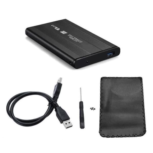 Externt hårddiskhölje Usb 30 Sata 25 Black HD Hdd-fodral Externt hölje