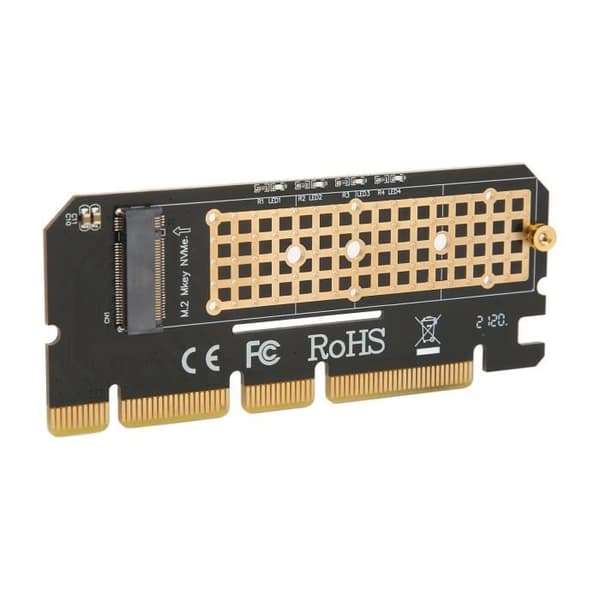 PCIE NVME-adapter NVMe-adapter, konfigurera enkelt NVMe M.2 SSD till PCIe-kort för datorenhet