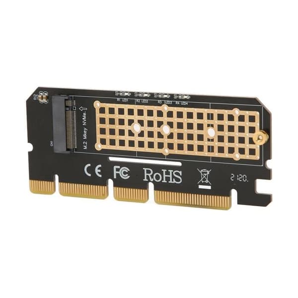 PCIE NVME-adapter NVMe-adapter, konfigurera enkelt NVMe M.2 SSD till PCIe-kort för datorenhet