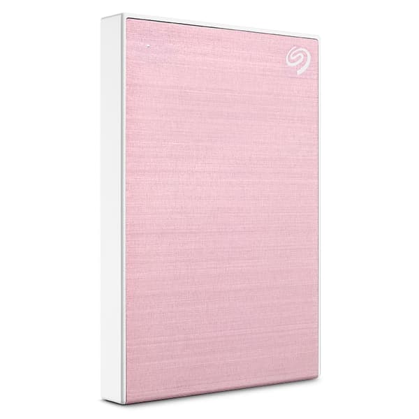 Seagate One Touch STKY2000405 - harddisk - 2 TB - ekstern (bærbar) - USB 3.0 - rosa guld - med 3 års Seagate Rescue datagendannelse