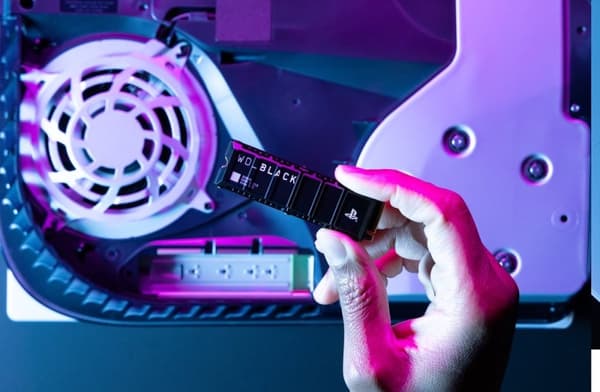 Western Digital Black SN850P - Intern SSD med kylfläns - NVMe M.2 - PCIe 4.0 - Lämplig för PS5 - 1 TB