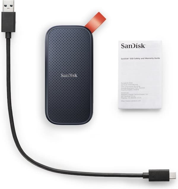 SanDisk SSD Portable - Extern SSD - 800MB/s - USB 3.2 Gen 2 - 2TB