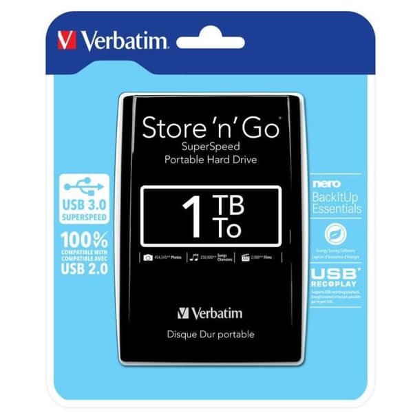 VERBATIM Store'n'Go extern hårddisk - 1TB - USB 3.0