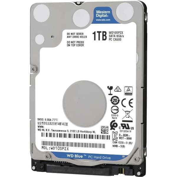 WD Blue™ - Intern hårddisk - 1TB - 5400 rpm - 2,5" (WD10SPZX)
