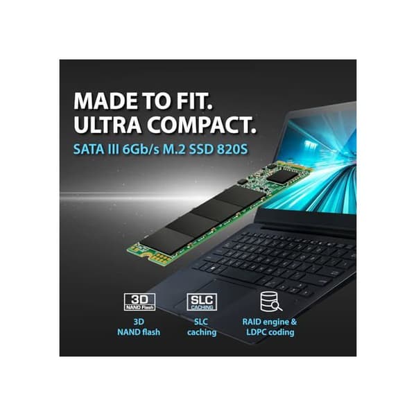 Transcend 120GB M.2 2280 SATA3 TLC SSD-enhet - TRANSCEND varumärke - SATA 6Gb/s gränssnitt - Kapacitet 120 GB