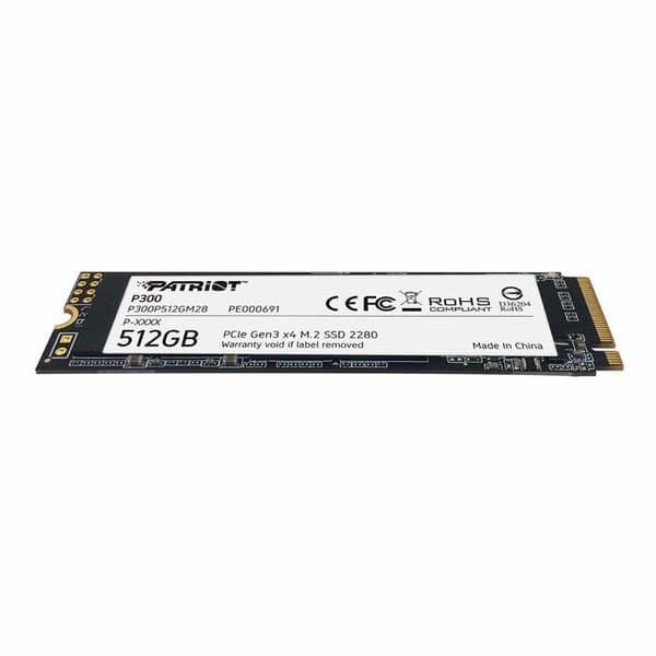 Patriot P300 512GB M.2 2280 PCI-E X4 GEN3 NVME Solid State Drive (P300P512GM28)