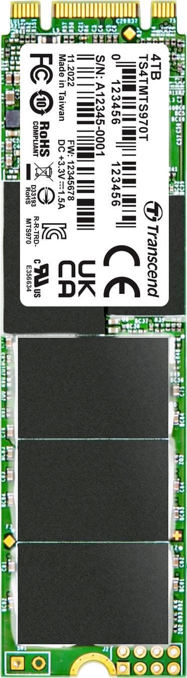Transcend MTS970T 4TB Intern M.2 SATA SSD 2280 III Retail TS4TMTS970T (TS4TMTS970T)
