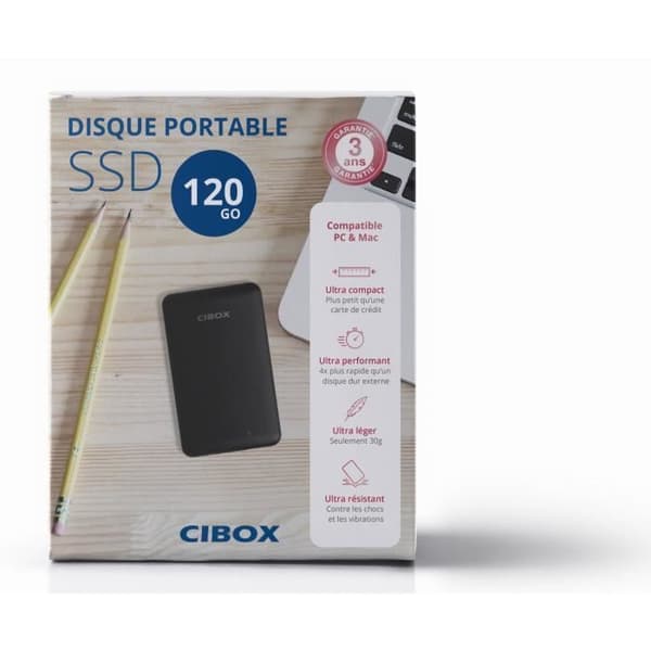 CIBOX - extern SSD - 120 GB - USB 3.1 (SSD00019)