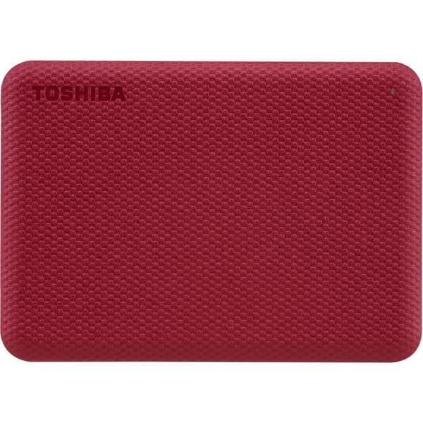 Extern hårddisk - TOSHIBA - Canvio Advance - 4 TB - Röd
