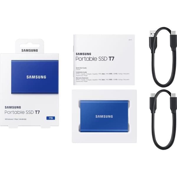 SAMSUNG Extern SSD T7 Blå 1 TB MU-PC1T0H/WW
