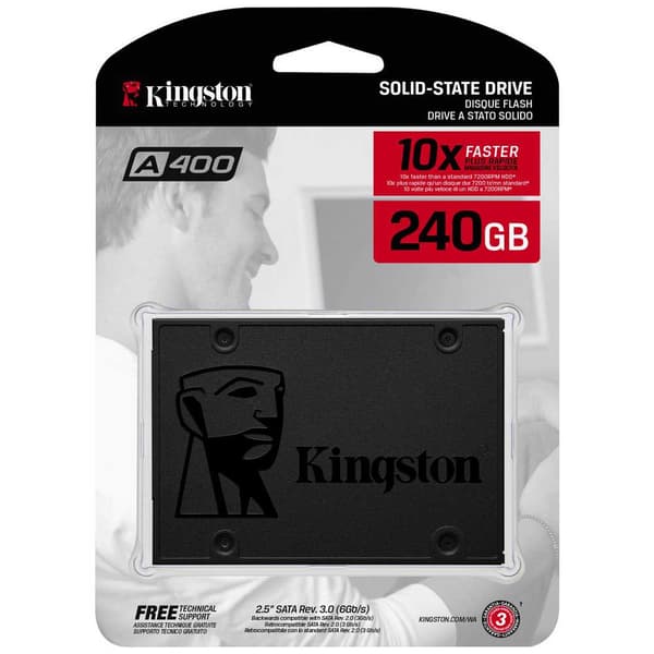 Kingston Ssd Ssdnow A400 240 Gb Hårdt Køre Sort