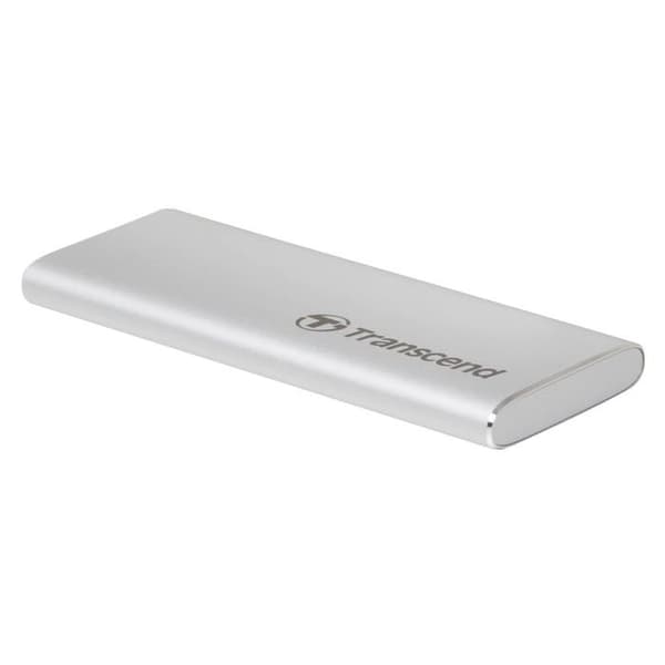 TRANSCEND ESD260C SSD extern hårddisk - 1 TB - USB 3.1 Gen 2 - Silver