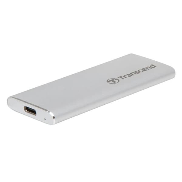 TRANSCEND ESD260C SSD extern hårddisk - 1 TB - USB 3.1 Gen 2 - Silver