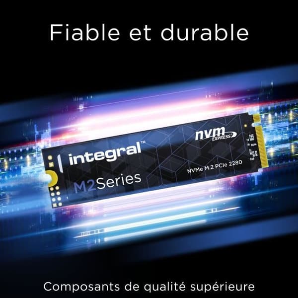 INTEGRAL - Intern Solid State Drive - M2 SERIES M.2 2280 PCIE NVMe- 500Go - M.2 NVMe PCIe Gen3x4 (INSSD500GM280NM2)