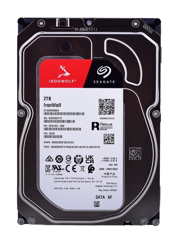 Seagate IronWolf ST2000VN003 intern harddisk 3,5" 2000 GB Serial ATA III