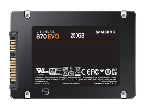 Samsung 870 EVO 2,5" 250 GB Serial ATA III V-NAND