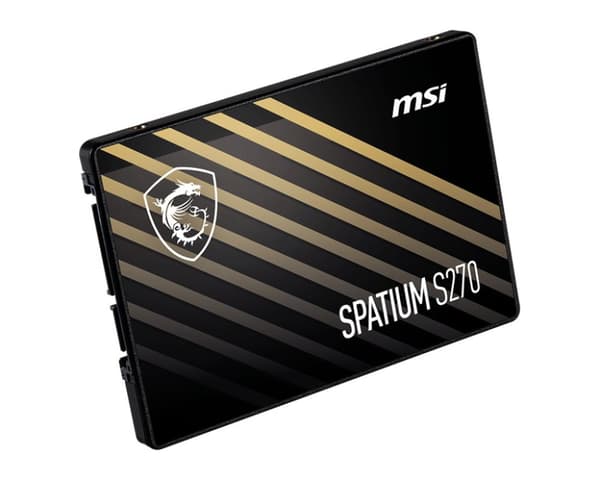 MSI SPATIUM S270 SATA 2,5 960 GB intern solid state-enhet 2,5" Serial ATA III 3D NAND