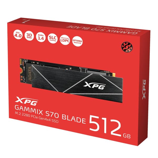 XPG GAMMIX S70 BLADE M.2 512 GB PCI Express 4.0 3D NAND NVMe