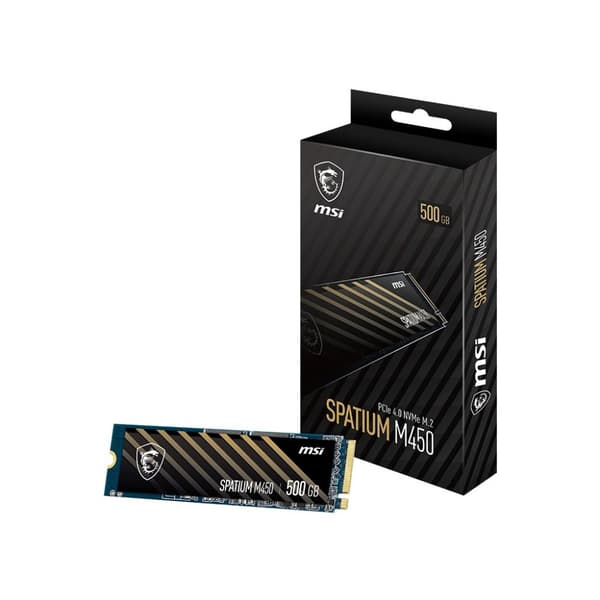 MSI SPATIUM M450 PCIe 4.0 NVMe M.2 500 GB PCI Express 4.0 3D NAND
