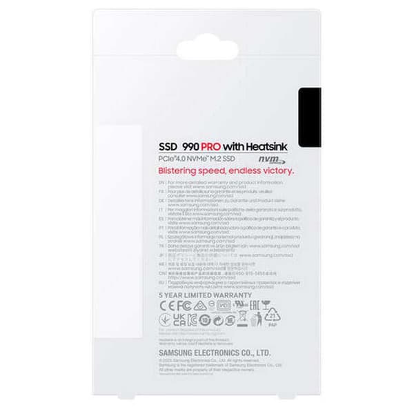 Samsung Ssd-harddisk M. Mz-v9p1t0gw 990 Pro 1tb 2 Søvfarvet