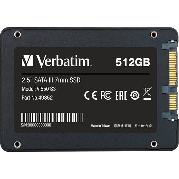 Verbatim Kovalevy Vi550 Ssd Sata 3 512gb Musta