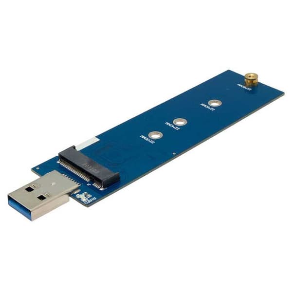 Euroconnex Usb 301 Usb-a 3.0 M.2 Til Usb-a 3.0 Adapter Sort