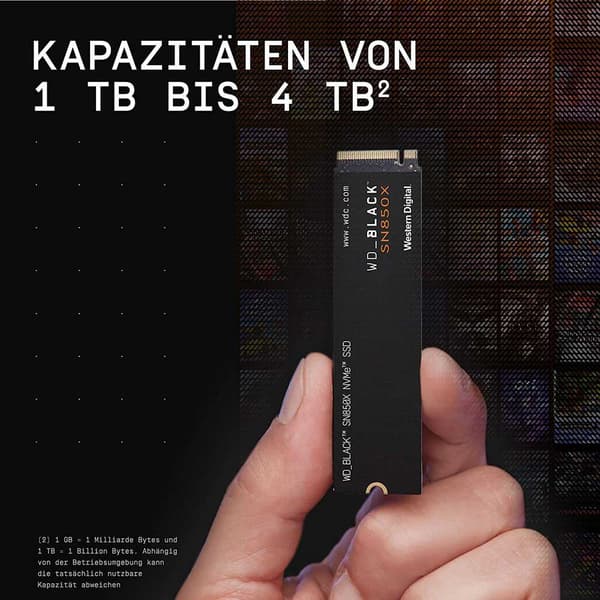 Western Digital M Black Sn850x 4tb 2 Ssd Hård Kör M.2 Guld