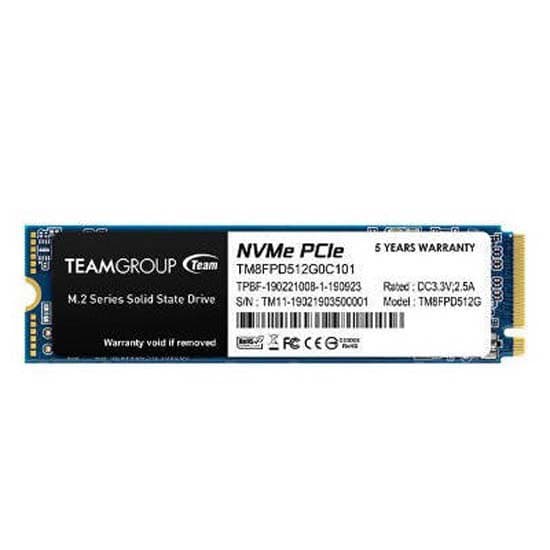 Team Group Ssd-harddisk M. 4.0 Mp333 Pro Tm8fpd512g0c101 512gb 2 Transparent