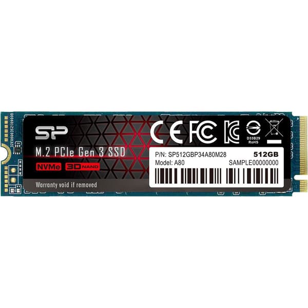 Silicon Power Hårddisk A80 M.2 2280 512gb Ssd Svart