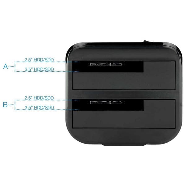 Tooq Hdd/ssd-telakointiasema Tqds-802b 2.5/3.5´´ Musta