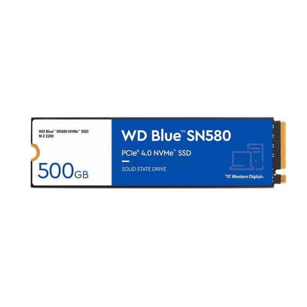 Western Digital Ssd Harddisk Blue Sn580 500gb 500gb Transparent