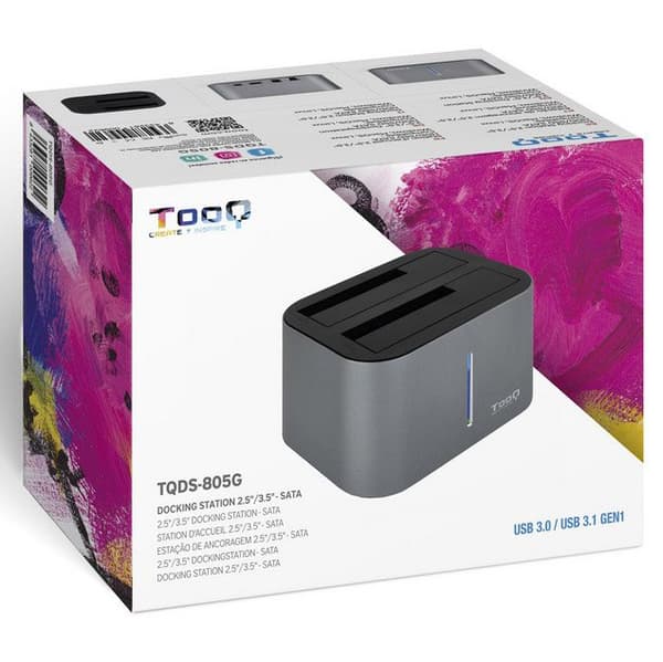 Tooq Forbindelsesstation Hdd/sdd 2.5/3.5 Sata Grå