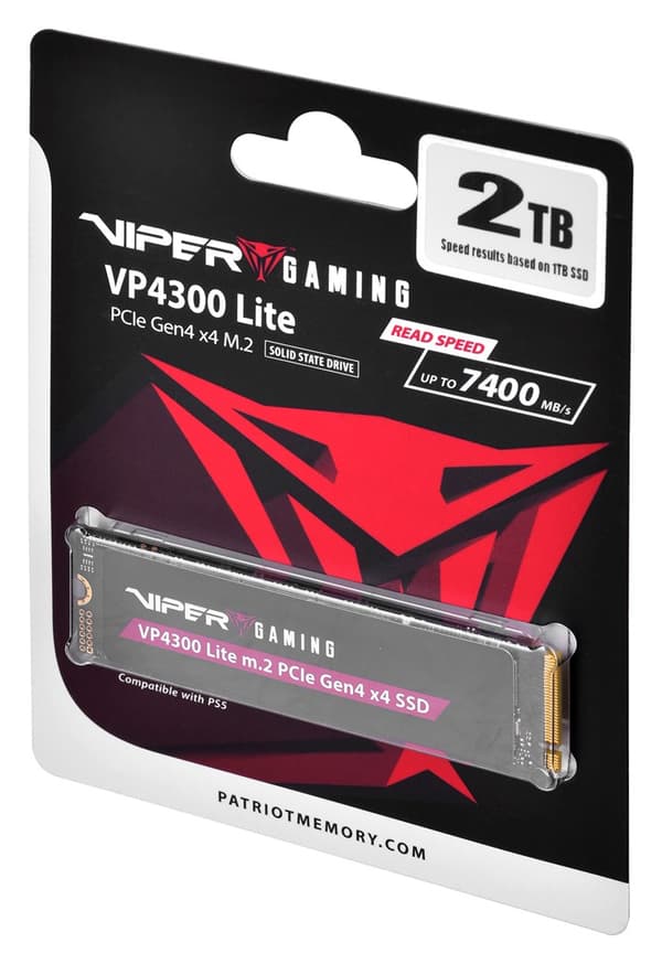 Patriot Viper VP4300L M.2 PCI-Ex4 NVMe 2TB 7.2/6.