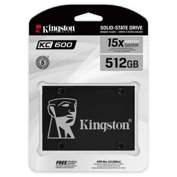 Kingston Kovalevy 512gb Ssd Kc600 Sata 3 Musta
