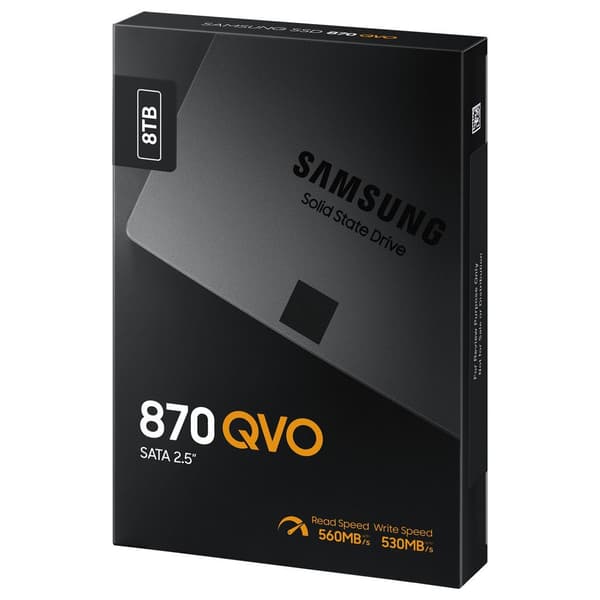 Samsung Hårddisk Mz-77q8t0bw 870 Qvo 8tb Svart