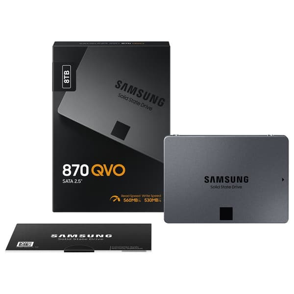 Samsung Hårddisk Mz-77q8t0bw 870 Qvo 8tb Svart