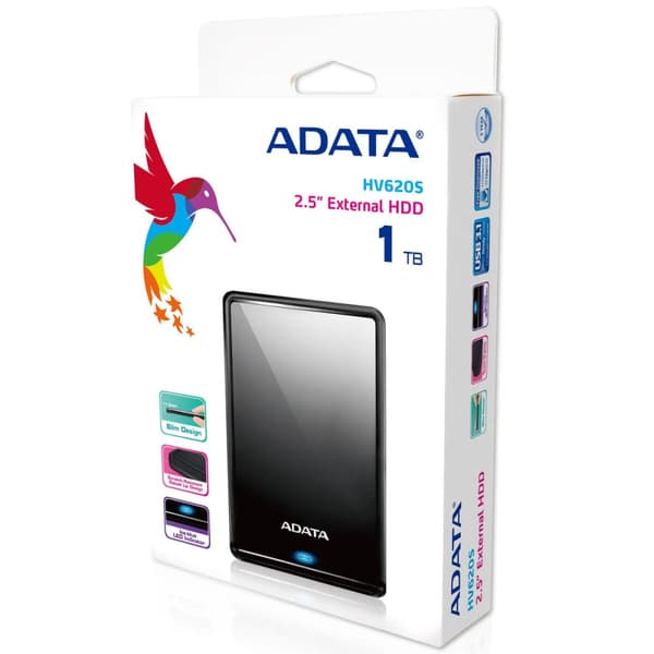 Extern Hårddisk Adata HV620S Svart 1 TB