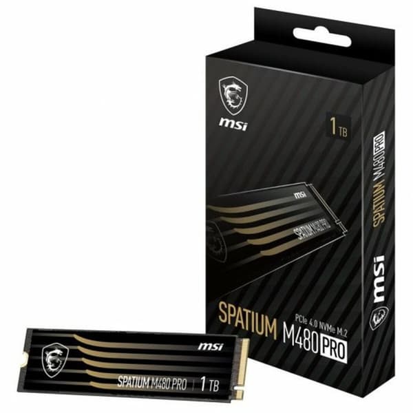 Hårddisk MSI SPATIUM M480 PRO PCIE 4.0 NVME M.2 1TB 1 TB SSD