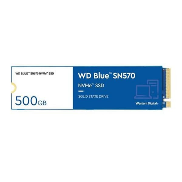Western Digital SSD Blue SN570 500GB M.2 NVMe 3500MB/s PCIe Gen 3 Blå
