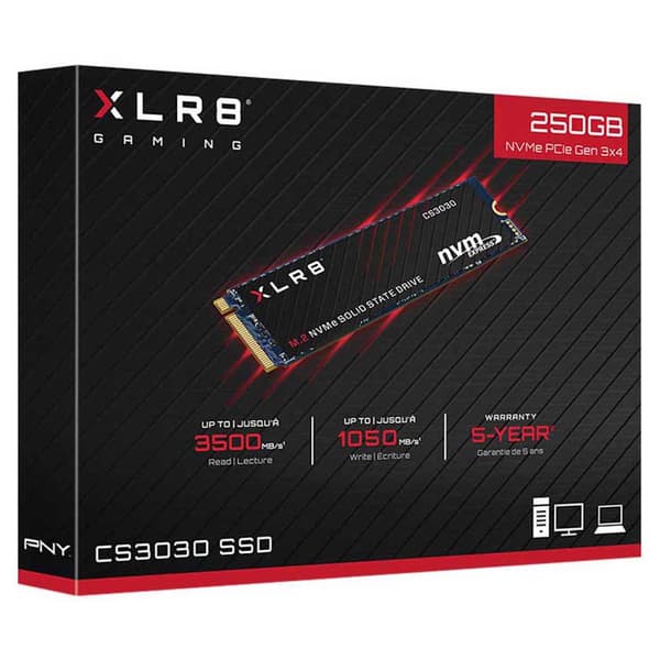 Pny Hårddisk Xlr8 Cs3030 250gb Ssd M.2 Nvme Svart