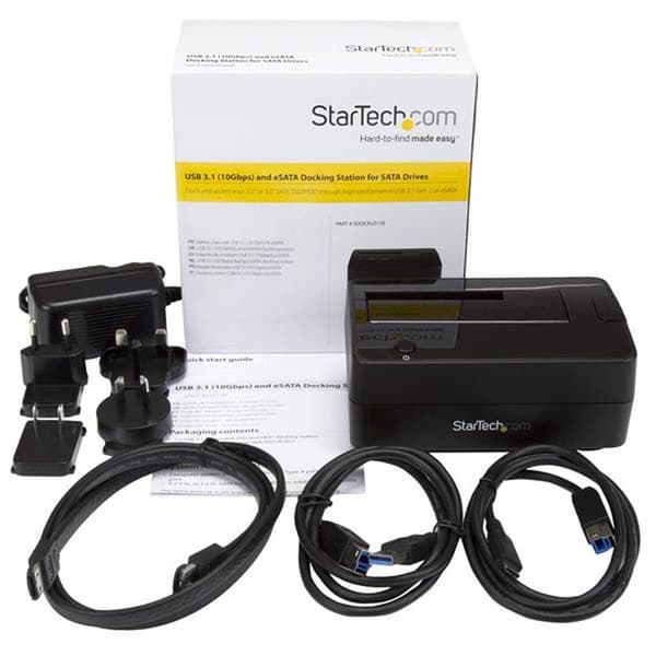 Startech Sdocku 313e 2.5/3.5´´ 1 Dockning Station 2.5/3.5´´ 1 Vik Svart