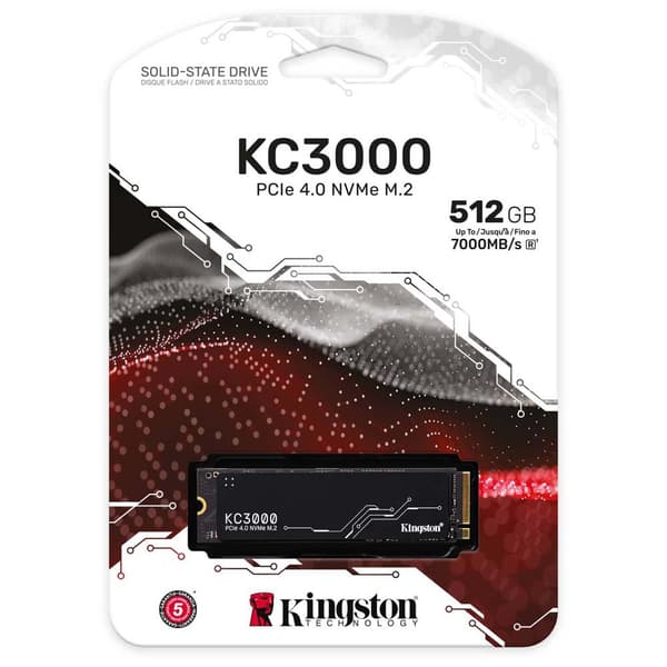 Kingston Kiintolevy Ssd M. Nvme Kc3000 512gb 2 Musta