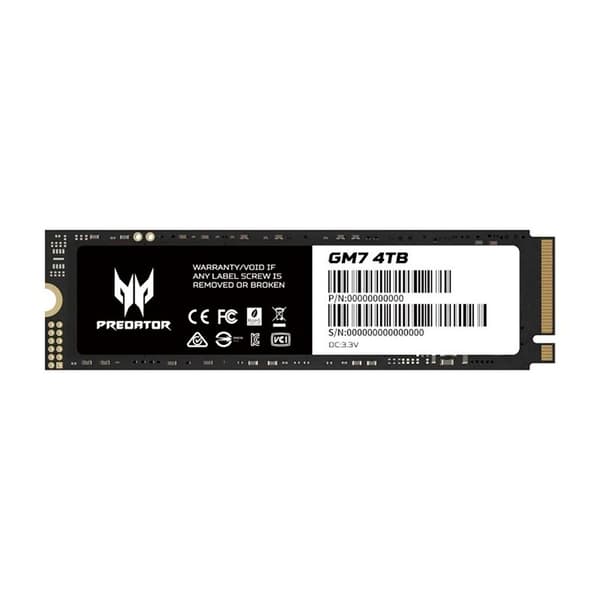 Acer Ssd-hårddisk M. Predator Gm7 4tb 2 Durchsichtig