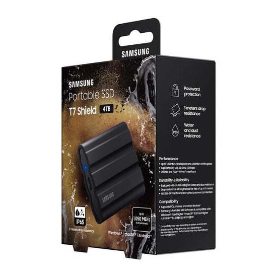 Samsung Ekstern Ssd-harddisk T7 Shield 4tb Søvfarvet