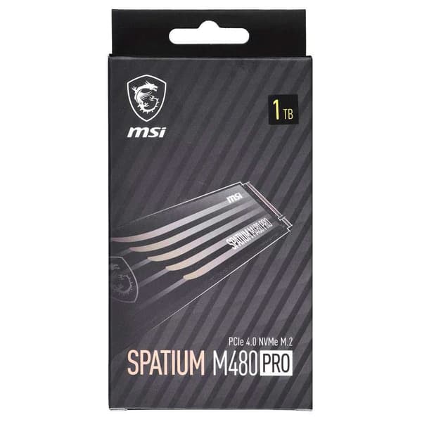 Msi Ssd-kiintolevy Spatium M480 Pro 1tb Musta
